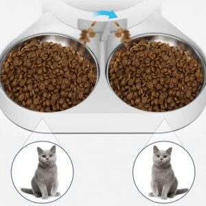 PETLIBRO Pet Food Splitter with Stainless Steel Bowls, Automatic Cat Feeder Bowls for Two Cats or Dogs, Suitable for PETLIBRO Automatic Cat Feeder PLAF005, PLAF006, PLAF103, PLAF203