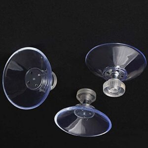 BlingKingdom 6pcs Suction Cup Glass Suction Pads 41mm Clear PVC Plastic Sucker Pads Without Hooks Extra Strong Adhesive Suction Holder