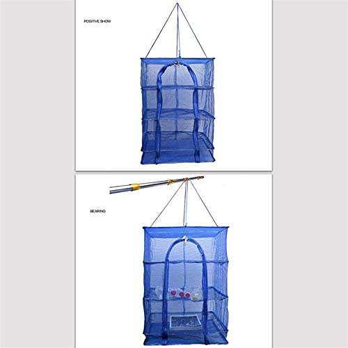 Guoshang Collapsible Mesh Hanging Drying Net Outdoor Foldable Drying Fishing Net Square Breathable Mesh Dryer