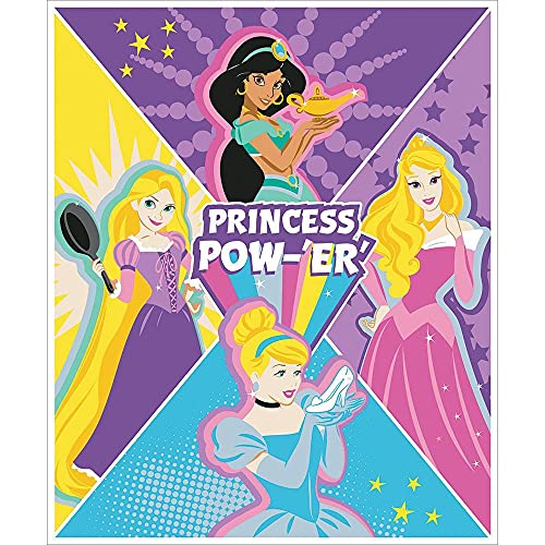 1 Yard Quilting Cotton for Sewing – Disney - Princess Power - Princess Pow-'er Panel - 100% Cotton - Soft, Decorative Material - Pre-Cut 44-45 Inches Wide - by Camelot Fabrics