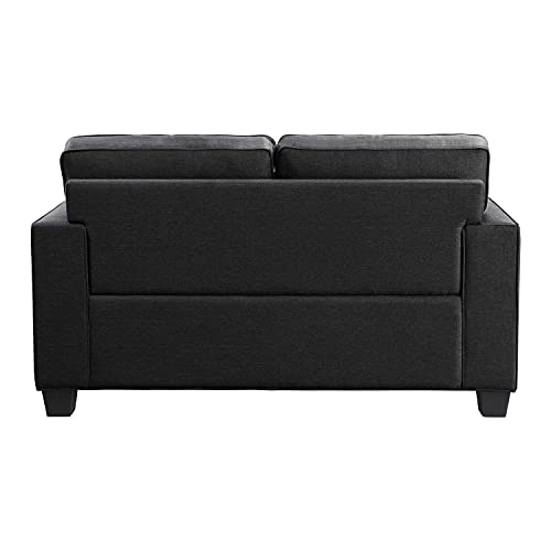 Lexicon Fernleaf Living Room Loveseat, Black