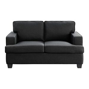 Lexicon Fernleaf Living Room Loveseat, Black