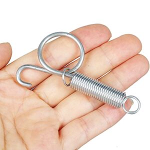 4pcs 75mm Metal Finger Spring Latch Hook, One-Handed Cage Door Spring Hooks, Large Cages Lock for Fixing Pet Cage Door,Bunnies, Rodents, Hamsters, Squirrels, Birds Cages Hook