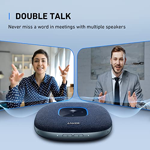 Anker PowerConf S3 Bluetooth Speakerphone with 6 Mics, Enhanced Voice Pickup, 24H Call Time, App Control, Bluetooth 5, USB C, Conference Speaker Compatible with Leading Platforms, Home Office,Blue