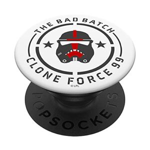 star wars: bad batch clone force 99 helmet red & grey popsockets swappable popgrip