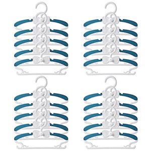 wjwski baby hangers for closet - 20 pack baby clothes hangers,adjustable baby & kids hangers for nursery,cascading plastic childrens hangers & infant hangers for closet- space saving