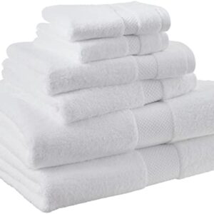 Amazon Aware 100% Organic Cotton Plush Bath Towels - 6-Piece Set, White