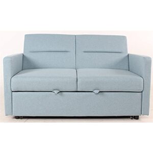 kingway furniture bhrampton microfiber sleeper sofa in light blue
