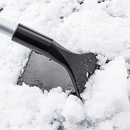 Extendable 24 Inch Snow Brush and Ice Scraper for Cars Trucks Vans and SUVs, Retracts from 24" to 17" for Easy Storage