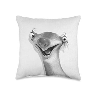 20th century fox ice age sid the sloth photo booth portrait throw pillow, 16x16, multicolor