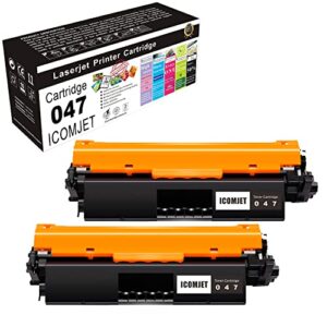 icomjet 2pcs compatible toner cartridge 047 replacement for canon 047 crg-047 work for canon imageclass mf113w lbp113w mf110 lbp110 i-sensys mf113w lbp113w mf110 lbp110 series ( 2black )