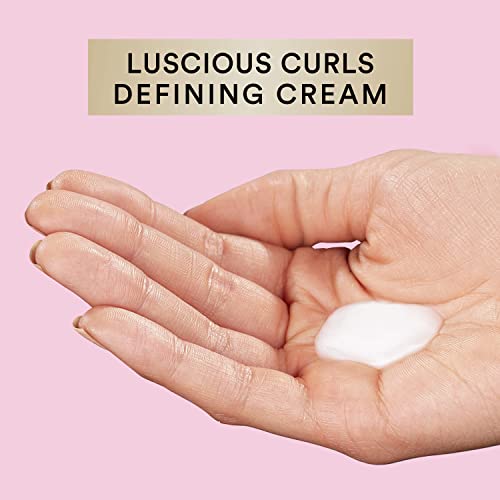 Suave Pink Luscious Curls Styling Cream Hair Cream for Luscious Curls Curl Defining Cream with Amino Acid Complex 4.75 oz