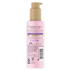 Suave Pink Luscious Curls Styling Cream Hair Cream for Luscious Curls Curl Defining Cream with Amino Acid Complex 4.75 oz