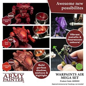 The Army Painter Warpaints Air Mega Set - Non-Toxic Water Based Airbrush paint set – paint and primer for Tabletop Roleplaying, Boardgames, and Wargames Miniature Model Painting