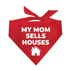 my mom sells houses real estate dog mom dog bandana (18 red, one size)