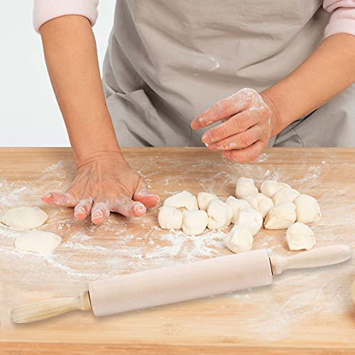 LaXon Rolling Pins,Pizza Roller,15 Inch Wooden Rolling Pins for Backing,Use for Pasta,Cookie Dough,Pastry,Bakery,Pizza,Fondant