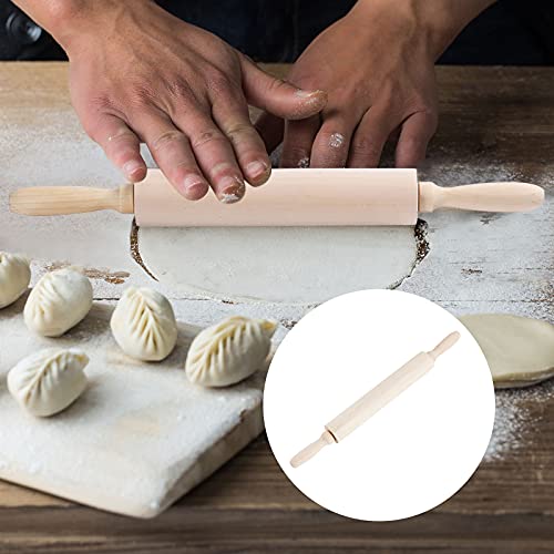 LaXon Rolling Pins,Pizza Roller,15 Inch Wooden Rolling Pins for Backing,Use for Pasta,Cookie Dough,Pastry,Bakery,Pizza,Fondant
