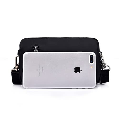 Cell Phone Crossbody Bag Small Wrist Pouch Purse for Google Pixel 6 5 4a 5G 4 XL 3a 3XL, iPhone 13 12 Pro Max, iPhone 11 Pro Max X XR, XS Max, OnePlus 9, 8 8T Nord, BLU G90 G5 G6 (Black)