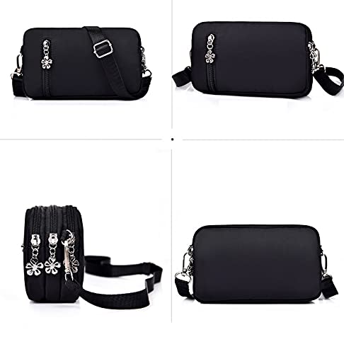 Cell Phone Crossbody Bag Small Wrist Pouch Purse for Google Pixel 6 5 4a 5G 4 XL 3a 3XL, iPhone 13 12 Pro Max, iPhone 11 Pro Max X XR, XS Max, OnePlus 9, 8 8T Nord, BLU G90 G5 G6 (Black)