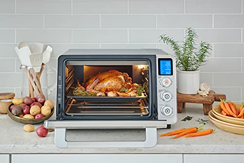 De'Longhi EO241264M 10-in-1 Digital AirFryer ,True Convection Toaster Oven with internal light, Grills, Broils, Bakes, Roasts, Reheats, preset for Cookie & Pizza, 1800-Watts, Stainless Steel, XL 24L