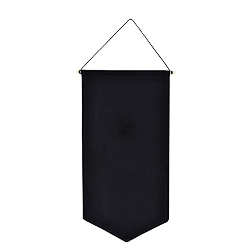 Tookie Hanging Brooch Pin Organizer, Canvas Jewelry Display Pennant, Badge Collection Board Banner Home Party Festival Decorative Storage Holder for Earrings/Necklace/Rings(Black,Size:M)