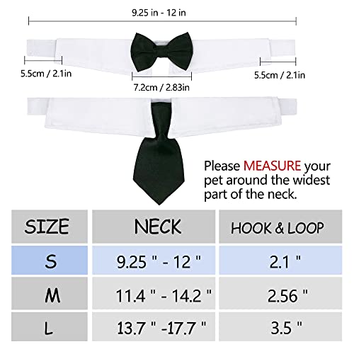 Casidoxi Dog Cat Tuxedo Collar, Cat Wedding Bowtie, Cat Bow Tie Tux Collar Costume Birthday Easter Valentines Dog Bowtie Cat Collar for Dog Cat Puppy