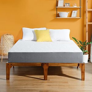 olee sleep 6 inch ventilated gel infused memory foam mattress, certipur-us® certified, gray, full