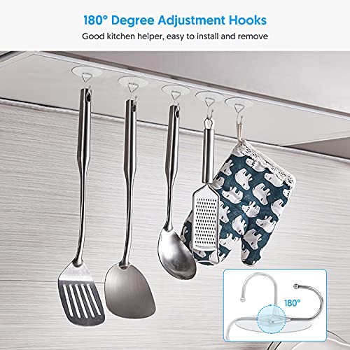 Large Adhesive Hooks Wall Hooks 12Pack Rustproof and Waterproof for Heavy Duty Hanging, Reusable Utility Hooks 22Ib(Max) for Kitchen, Bathroom, Home, Office and Ceiling