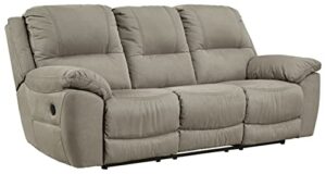 signature design by ashley next-gen gaucho reclining sofa, 93"w x 41"d x 43"h, gray
