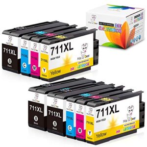 miss deer 711xl ink cartridges (3 black,2 cyan,2 magenta,2 yellow) 9pack