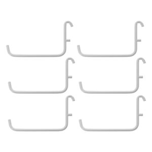 ikea skadis hooks (fits skadis peg board), white, 6x9.5 centimetres - set of 6