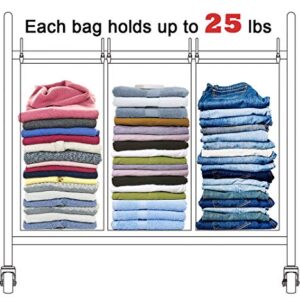 STORAGE MANIAC 2 Pack Laundry Sorter Replacement Bags, No Hangers, Laundry Hamper Cart Removable Replacement Bags, Laundry Storage Organizer Replacement Bags, Gray