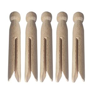 a+ttxh+l wooden clothes pegs 50pcs 11cm natural wood dolly peg traditional dolly style wooden clothes pegs dolly clothespins round wooden clothes pins crafts