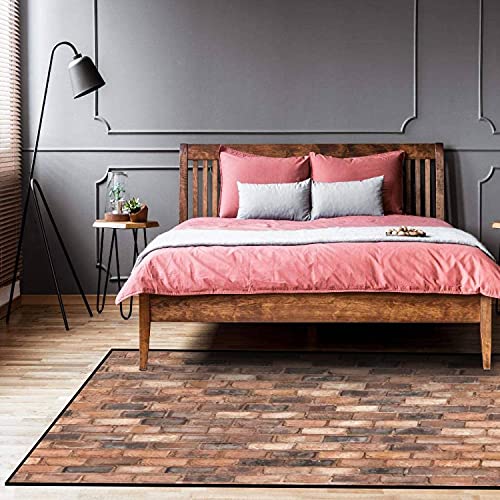 Indoor/Outdoor Area Soft Rug Grungy Old red Brick Wall Seamless Background Texture Photo Pattern Floor Rugs Table Chair Mats Home Living Room Coffee Table Non-Slip Carpet Home Decoration Gifts