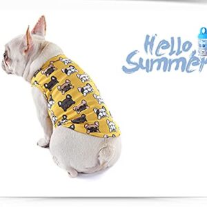 Cooling Dog Harness for Small Medium Dog Pet Ice-Cooling Clothes Comfort Fits Puppy Cooler Vest Shirt for Summer (Yellow, XL)