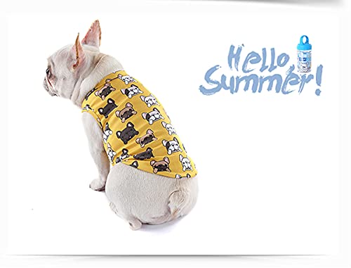 Cooling Dog Harness for Small Medium Dog Pet Ice-Cooling Clothes Comfort Fits Puppy Cooler Vest Shirt for Summer (Yellow, XL)