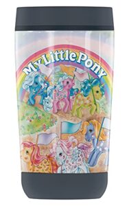 thermos my little pony retro classic ponies guardian collection stainless steel travel tumbler, vacuum insulated & double wall, 12 oz.