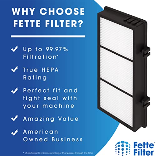 Fette Filter- AER1 Filter D Air Purifier Filters Compatible with Holmes AER1 HAPF300/HAPF30 (D Filter) and Bionaire BAP536/BAP516, Compare to parts HAPF300AH-U4R, HAP242-NUC (Pack of 4)