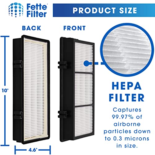 Fette Filter- AER1 Filter D Air Purifier Filters Compatible with Holmes AER1 HAPF300/HAPF30 (D Filter) and Bionaire BAP536/BAP516, Compare to parts HAPF300AH-U4R, HAP242-NUC (Pack of 4)