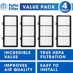 Fette Filter- AER1 Filter D Air Purifier Filters Compatible with Holmes AER1 HAPF300/HAPF30 (D Filter) and Bionaire BAP536/BAP516, Compare to parts HAPF300AH-U4R, HAP242-NUC (Pack of 4)