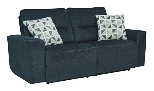 Signature Design by Ashley Paulestein 2 Seat Reclining Power Sofa, 81"W x 41"D x 40"H, Blue