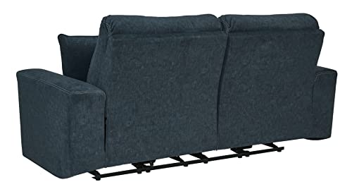 Signature Design by Ashley Paulestein 2 Seat Reclining Power Sofa, 81"W x 41"D x 40"H, Blue