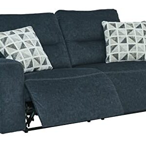 Signature Design by Ashley Paulestein 2 Seat Reclining Power Sofa, 81"W x 41"D x 40"H, Blue