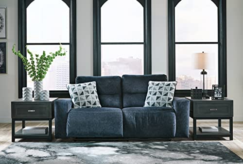 Signature Design by Ashley Paulestein 2 Seat Reclining Power Sofa, 81"W x 41"D x 40"H, Blue