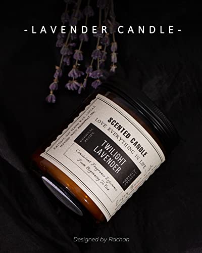 14.4oz Candles for Home Scented, Amber Candle and Lavender Candle, 100 Hours Long Lasting Soy Wax Scented Candles Gift Set for Women, Birthday Gift, Christmas Gfits