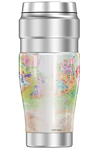 THERMOS My Little Pony Retro Classic Ponies STAINLESS KING Stainless Steel Travel Tumbler, Vacuum insulated & Double Wall, 16oz