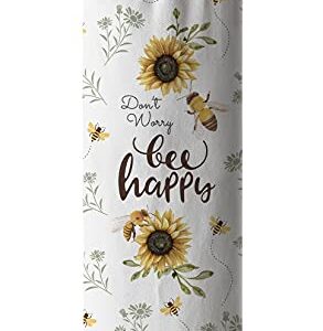 Hglian Kitchen Grocery Plastic Bag Holder and Dispenser Wall Mount Plastic bags Organizer Garbage Shopping Trash bags Storage Container keeper Cute Bee Sunflower Farmhouse Home Décor