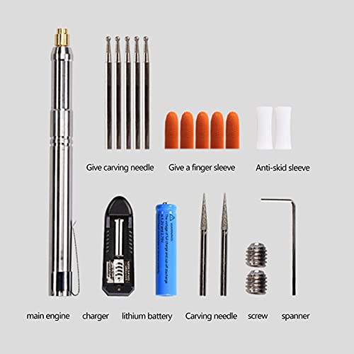 Metal Scribe,Rechargeable Engraving Pen Engraver Portable Cordless Electric Grinding Pen DIY Rotary Tool Kit