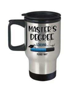 masters degree loading graduation travel mug mba graduates student funny diploma cap grad ideas for daughter or son 14 oz. stainless steel insulated n
