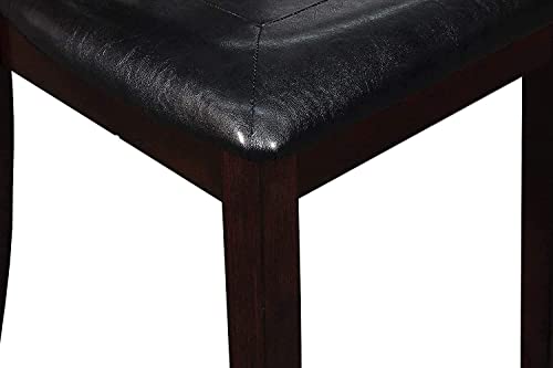 New Classic Furniture Gia Drop Leaf Dining Table with Two Chairs, 42", Ebony,EC-SOVKYDYFFO